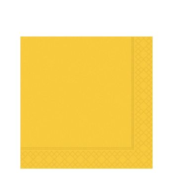 Yellow Paper Napkins 40cm 3ply