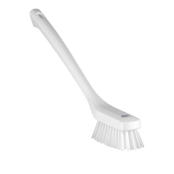 Vikan Narrow Cleaning Brush with Long Handle 42cm (Hard) - White