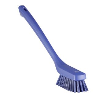 Vikan Narrow Cleaning Brush with Long Handle 42cm (Hard) - Purple