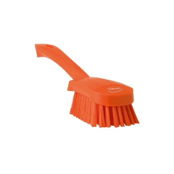 Vikan Washing Brush with Short Handle 270mm Hard - Orange