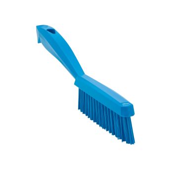 Vikan Narrow Hand Brush with Short Handle 300mm (Very Hard) - Blue