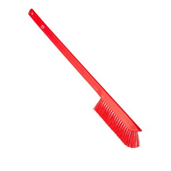 Vikan Ultra Slim Cleaning Brush with Long Handle 600mm (Medium) - Red