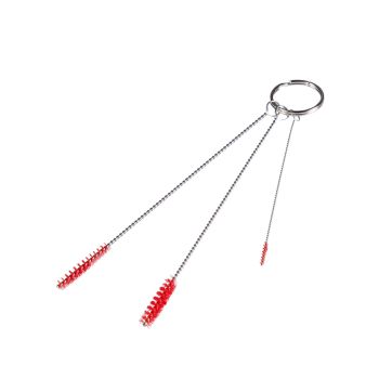 Vikan Cleaning Set with 3 Brushes 2,5 & 6mm (Soft) - Red