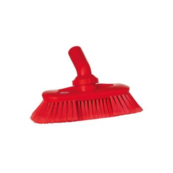 Vikan Washing Brush with Angle Adjustment 24cm (Soft) - Red