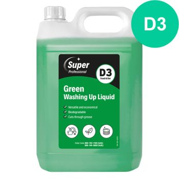 D3 Super Professional Green Washing up Liquid 5 Litre