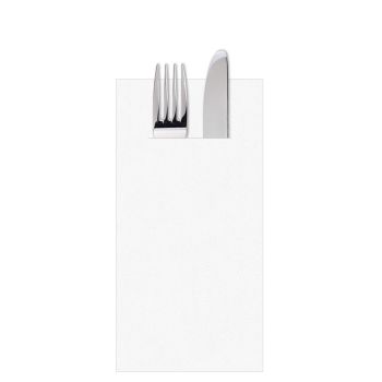 dawnLIN White Airlaid Cutlery Pocket Napkins 8Fold 40x40cm