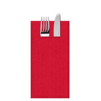 Red Airlaid Cutlery Pocket 8Fold Napkins 40x40cm