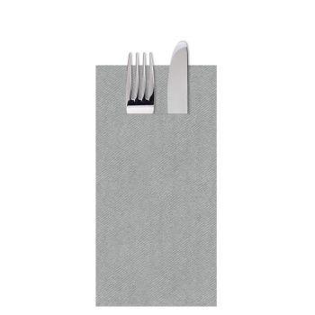 Grey Airlaid Cutlery Pocket 8Fold Napkins 40x40cm