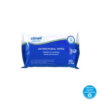 Clinell Antimicrobial Hand & Surface Wipes