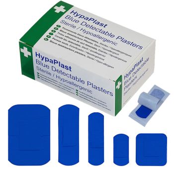Blue Detectable Plasters Assorted (100 pack)