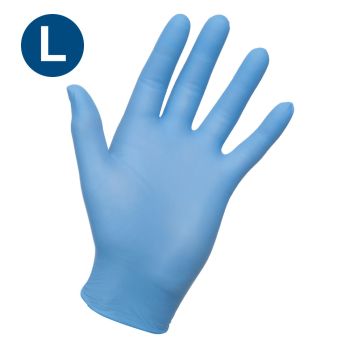 Blue Sterile Nitrile Exam Gloves (L)