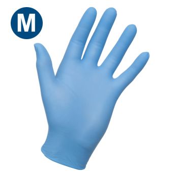 Blue Sterile Nitrile Exam Gloves (M)