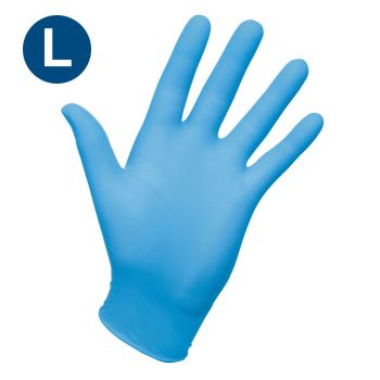 Blue Vinyl Gloves (L)