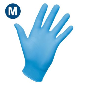 Blue Vinyl Gloves (M)