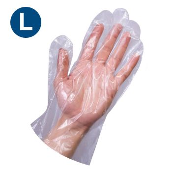 Clear Polythene Gloves (one size)