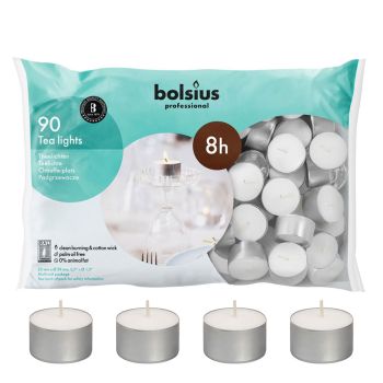 Bolsius Professional 8 hour Tealight Candles (Bag of 90)