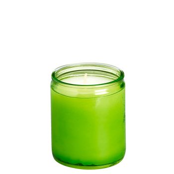 Starlight Lime Green Glass Candles 50hr (Box 8) 
