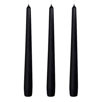 Black Tapered Dinner 10" Candles (by SPAAS)