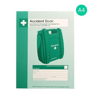 Accident Book A4 (210x297mm) GDPR Compliant