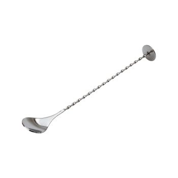 Cocktail Spoon Twisted with Disc Masher 11"