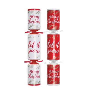 10" Let it Snow Christmas Crackers