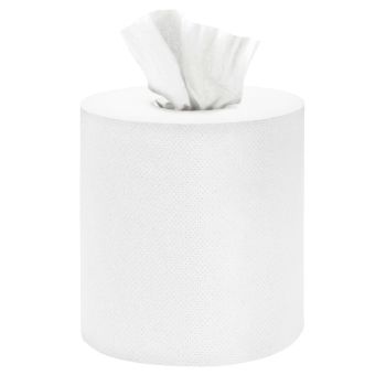 White Embossed Centrefeed Rolls 2ply (6 rolls)