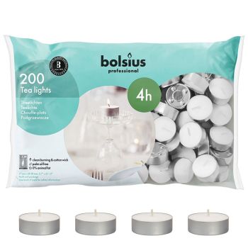 Bolsius Professional 4 hour Tealight Candles (Bag of 200)