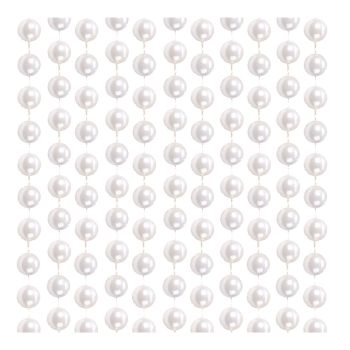 8mm Winter White Plastic Bead Garland 1x10m Length