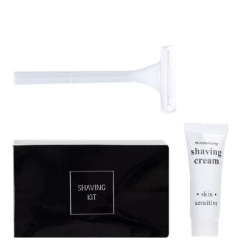 Shaving Kit in Carton Black & Silver Design