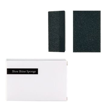Shoe Shine Sponge in Carton White & Black Design