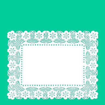 White Lace Tray Paper 369x253mm (14.5x10")
