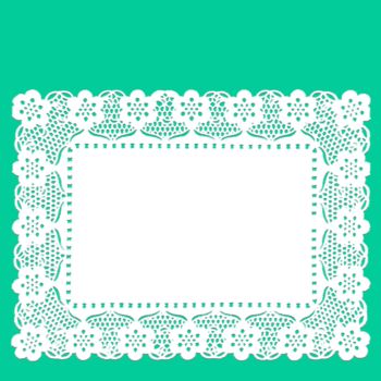 White Lace Tray Paper 402x301mm (16x12")