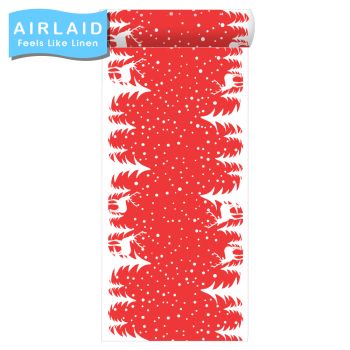 Winter Forest Red Airlaid Table Runner 40cm x 24m