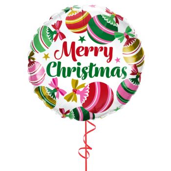 Ornaments & Stars Christmas Balloon Microfoil 18"
