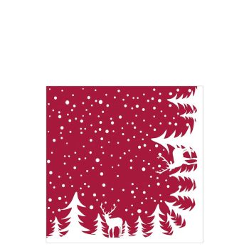 Winter Forest Bordeaux Paper Napkin 33cm 3ply