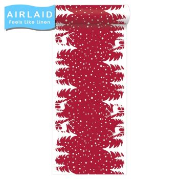 Winter Forest Bordeaux Airlaid Table Runner 40cm x 24m