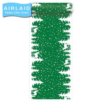 Winter Forest Green Airlaid Table Runner 40cm x 24m