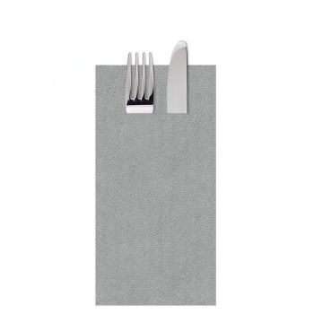 Silver Airlaid Cutlery Pocket Napkins 40x40cm