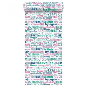 Party Celebration Pink Green Blue Airlaid Table Runner 40cm x 24m