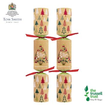 11" Eco Kraft Charity Christmas Tree Crackers