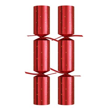 12" Red & Gold Embossed Christmas Crackers