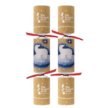 12" Eco Kraft Charity Polar Bear Christmas Crackers (Box 50)