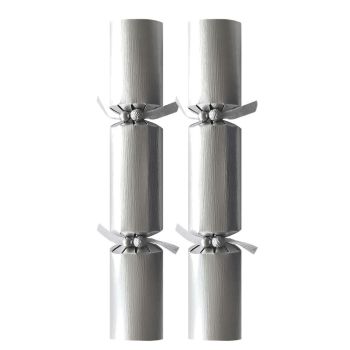 12" Royale Silver Embossed Christmas Crackers