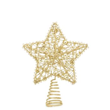 Gold Tree Top Star (18cm excluding base)