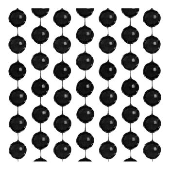 20mm Black Plastic Bead Garland 1x2.7m Length