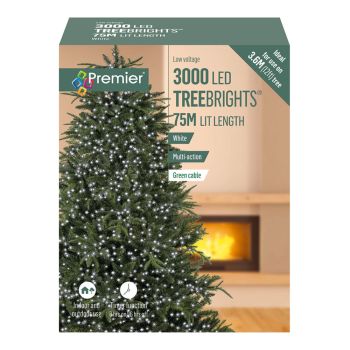 3000 White LED TreeBrights Lights 75m Lit Length