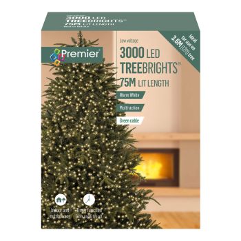 3000 Warm White LED TreeBrights Lights 75m Lit Length